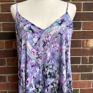 Leslie Fay V-Neck Satin Maxi‎ Slip Dress Size Medium